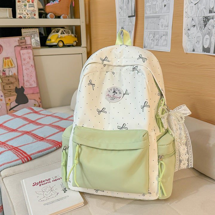 Stylish Bow-Embellished Casual Backpack Kalsten