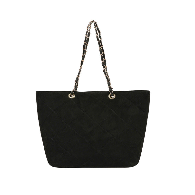 WoQuilted Suede Shopping Tote Kalsten