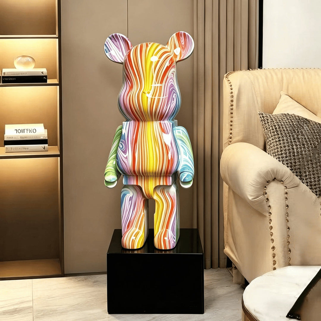 Artistic Bear Figurine for Indoor Home Display