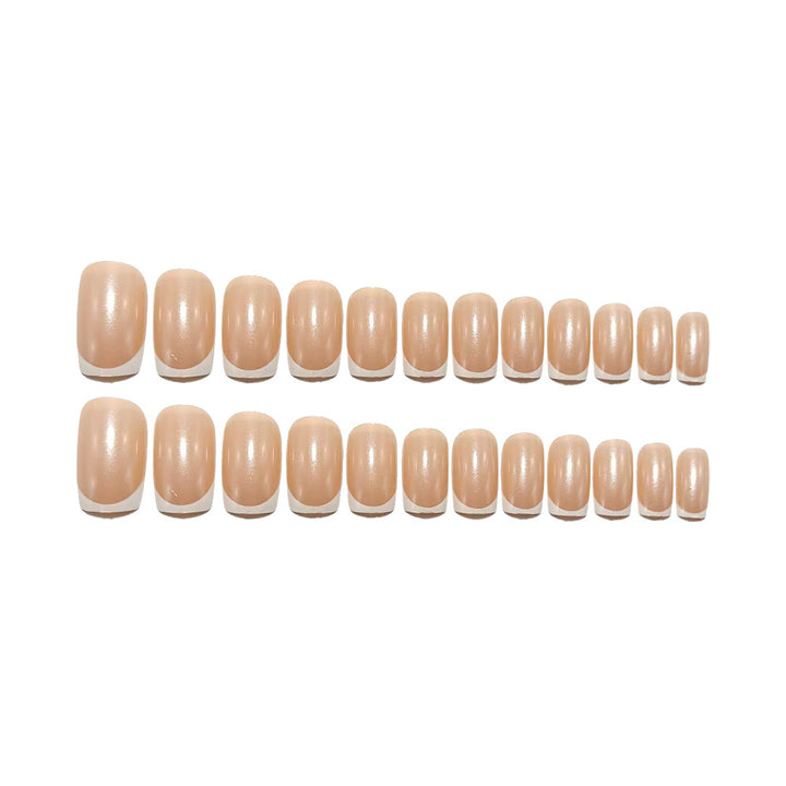 Artificial nails with elegant French tip design Kalsten