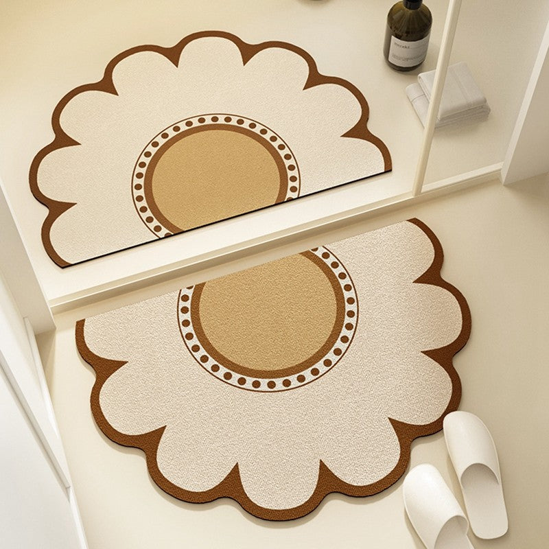 Floral Pattern Bath Mat Kalsten