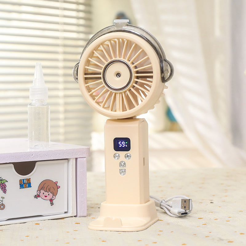 Women Portable Water Sprayer Fan with Digital Control Kalsten