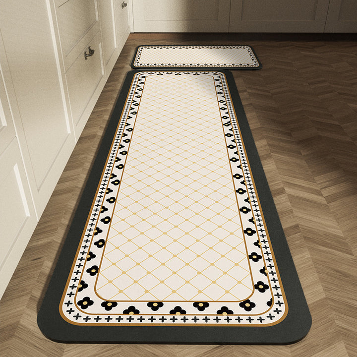 Classic Checkerboard Kitchen Runner Mat