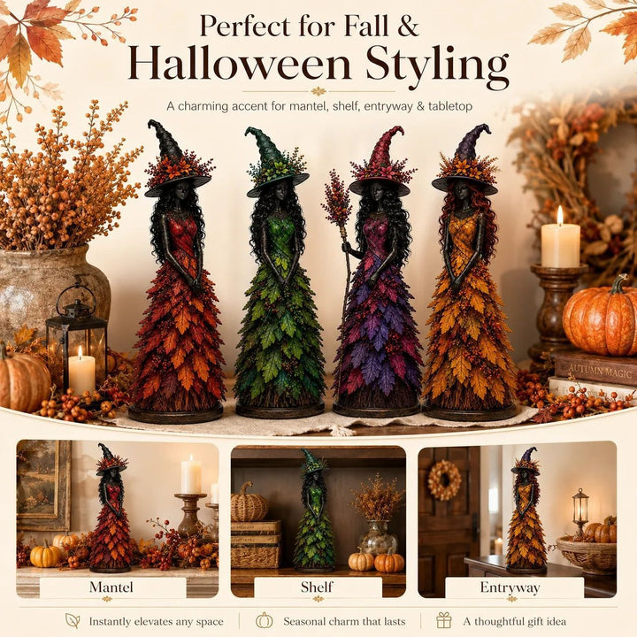 Enchanting Leafy Witch Figurine Kalsten