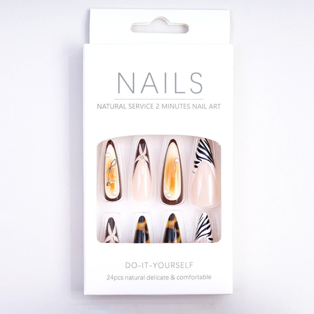 Artificial nails with elegant droplet and animal designs Kalsten