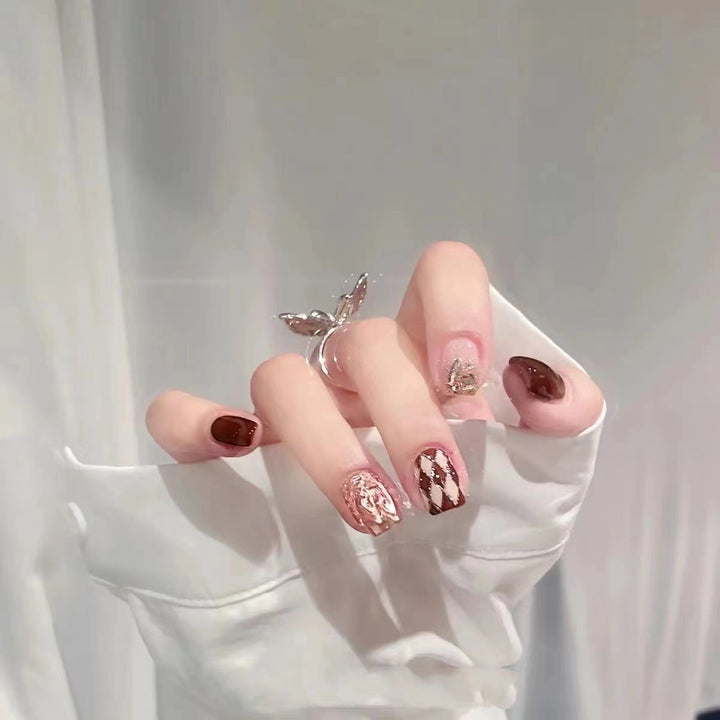 Artistic Press-On Nail Design