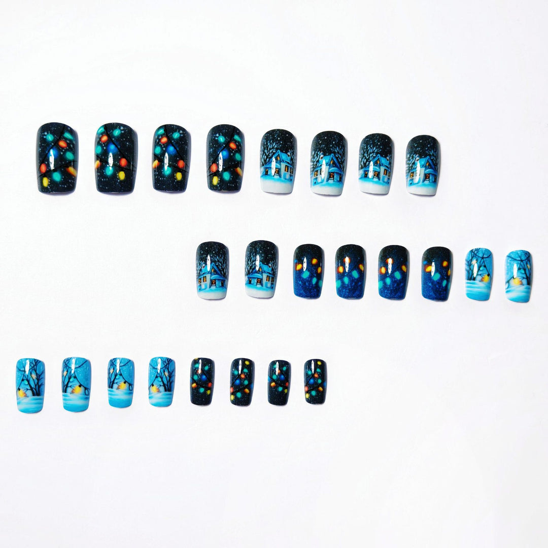 Winter Art Nails with Festive Snow Motif Kalsten