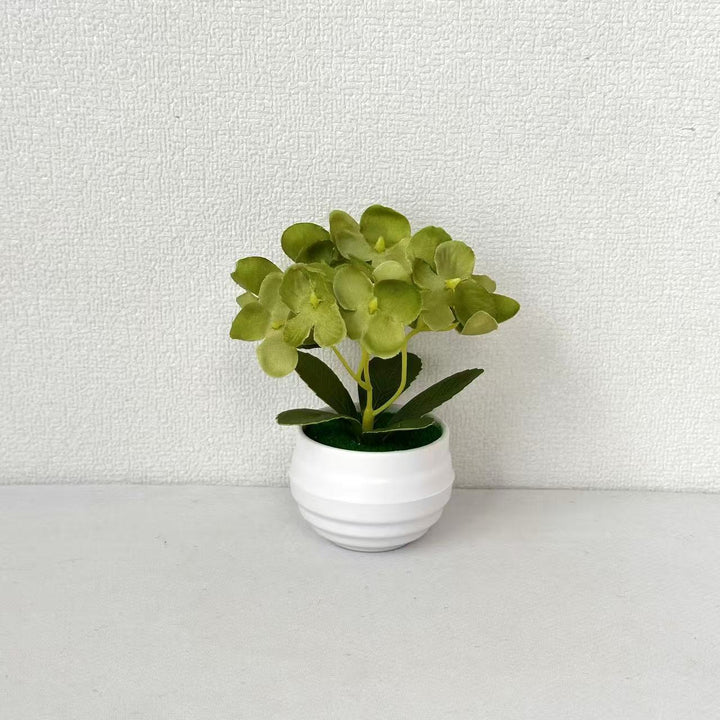 Lifelike Miniature Potted Orchid Plant