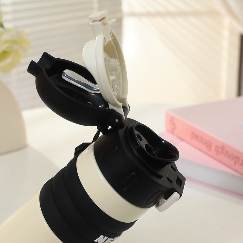 Women's Insulated Bottle with Playful Design and Practical Carry Handle Kalsten