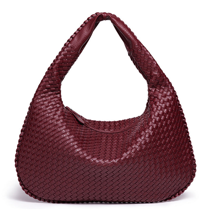 Handcrafted Woven Leather Hobo Bag Kalsten