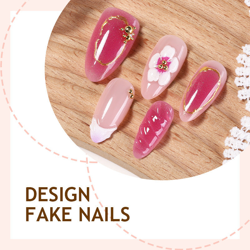 Artificial nail set with elegant flower accents Kalsten