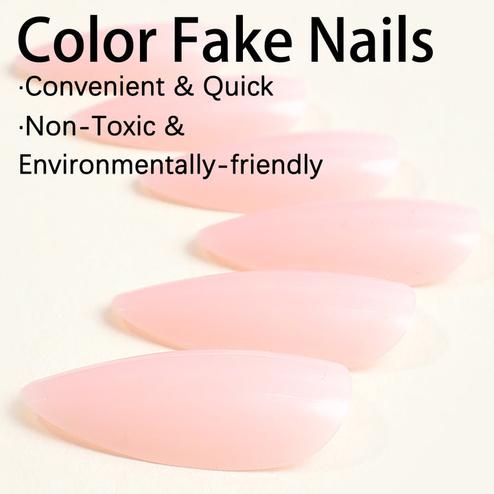 Artificial nail set with high-gloss finish and shimmering decorations Kalsten