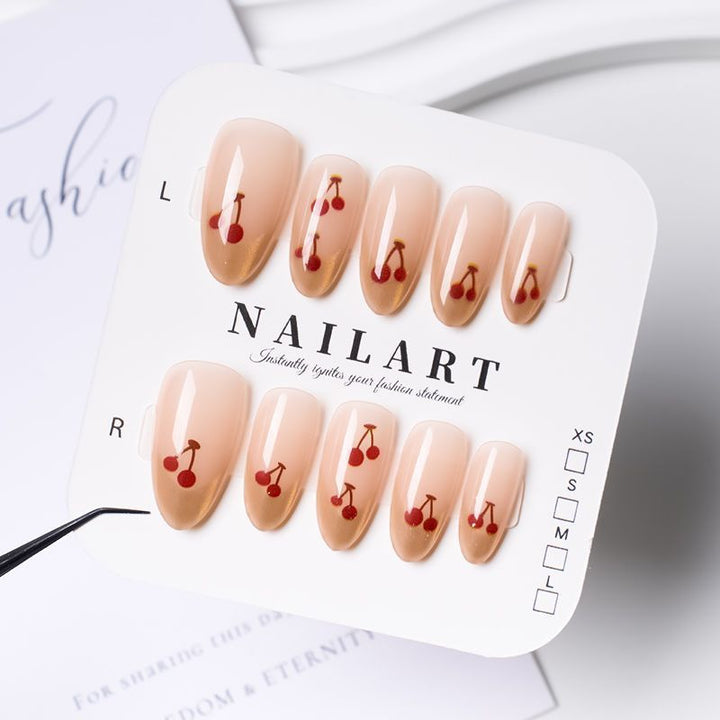 Cherry Blossom Press-On Nail Art Kalsten