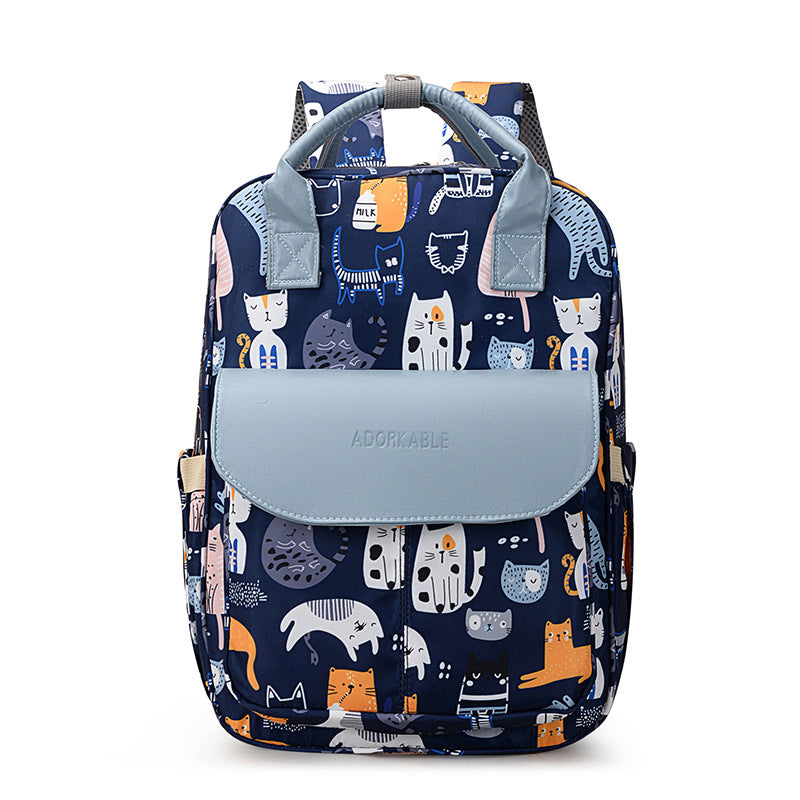 Cat Print Backpack Kalsten