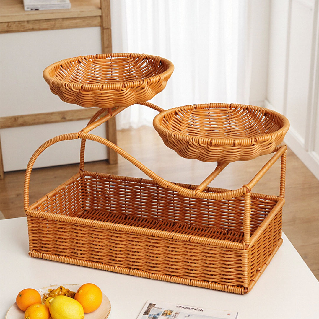 Decorative Wicker Fruit Bowl Stand Kalsten