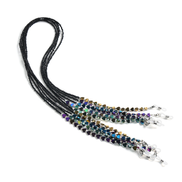 Heart-Shaped Beaded Eyewear Chain kalsten