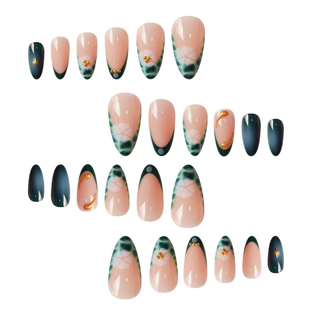 Elegant Abstract Floral Press-On Nail Extensions Kalsten