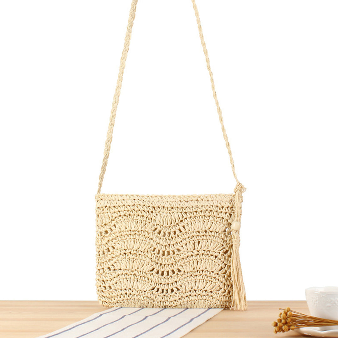 Handbag Made of Fine Macrame with Tassel Decoration Kalsten