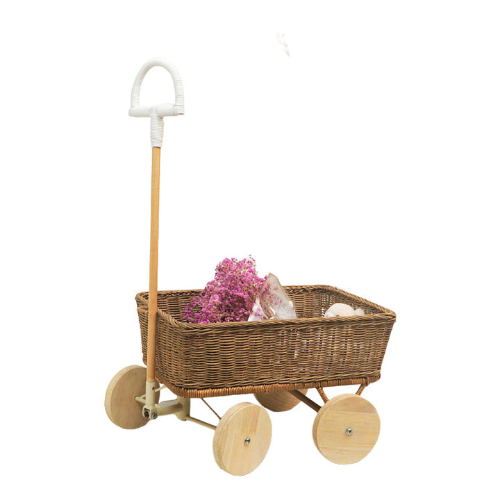 Handcrafted Woven Storage Cart Kalsten
