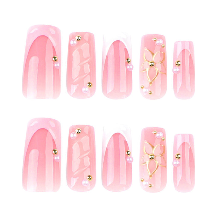 Artistic Floral Design Press-On Nail Art Kalsten