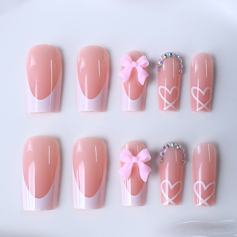 Elegant French Tip Acrylic Nail Enhancements Kalsten