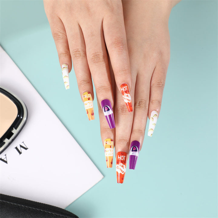 Creative artificial nails with colorful and unique designs Kalsten