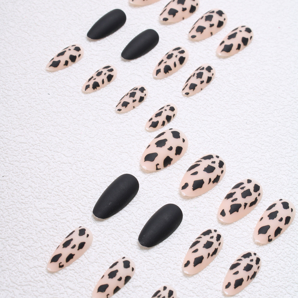 Artistic Stiletto Press-On Nails with Leopard Design Kalsten