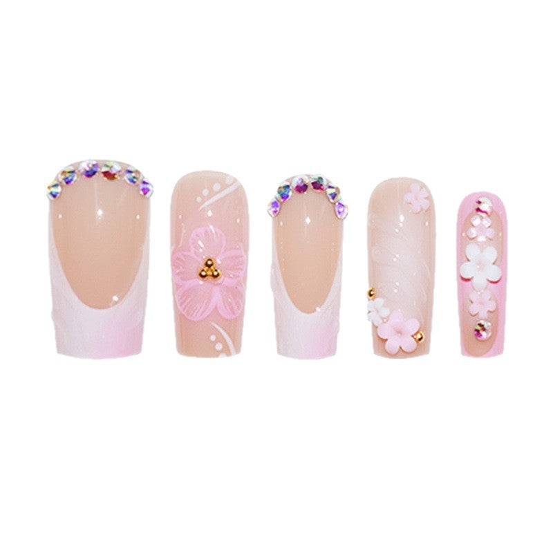 Artistic Floral Nail Extensions Kalsten