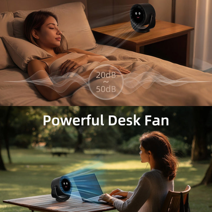 Ladies Portable 360-Degree Table Fan with Smart Display Kalsten