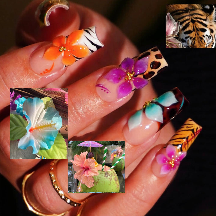 Floral Art Press-On Nail Tips Kalsten