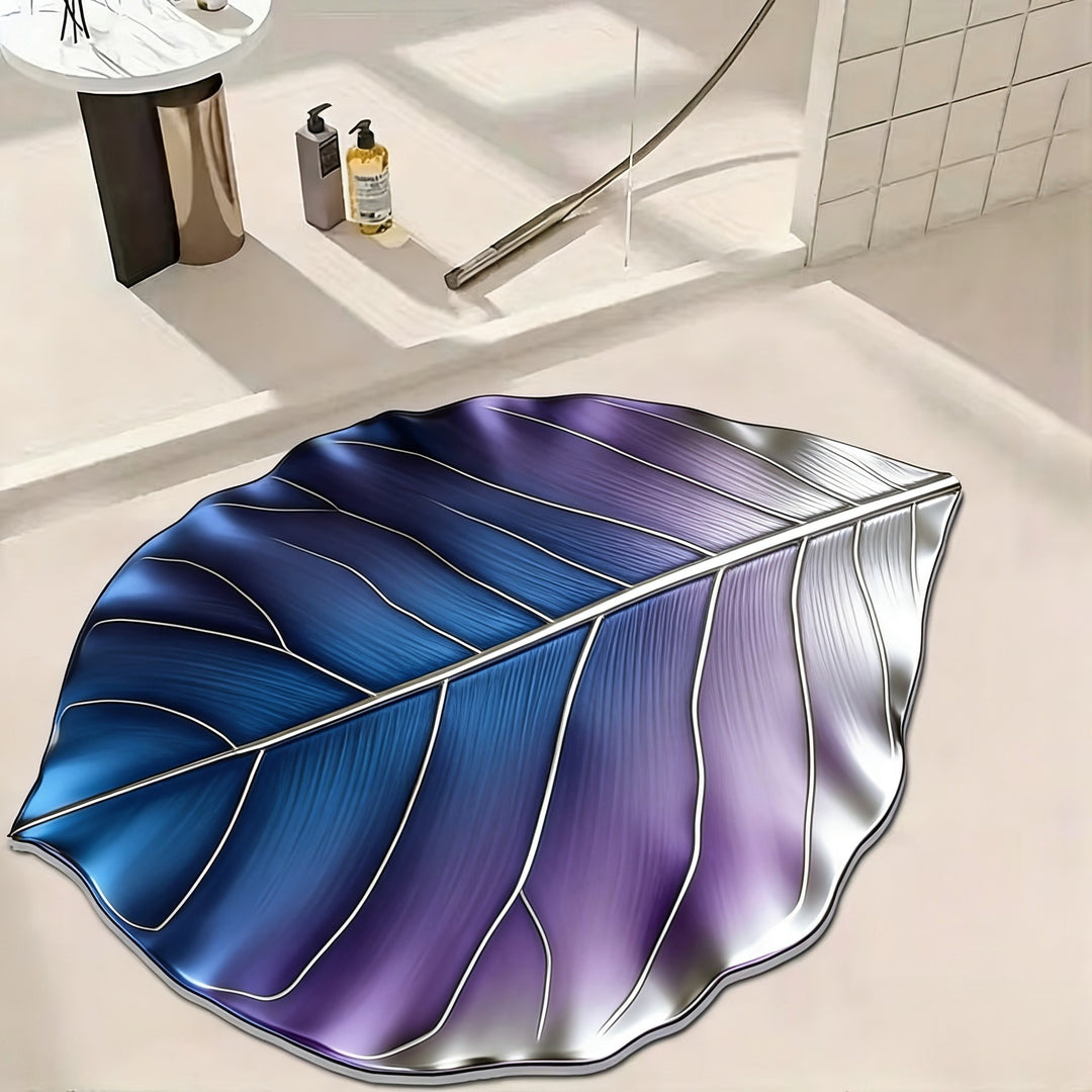 Leaf-Shaped Decorative Bath Mat