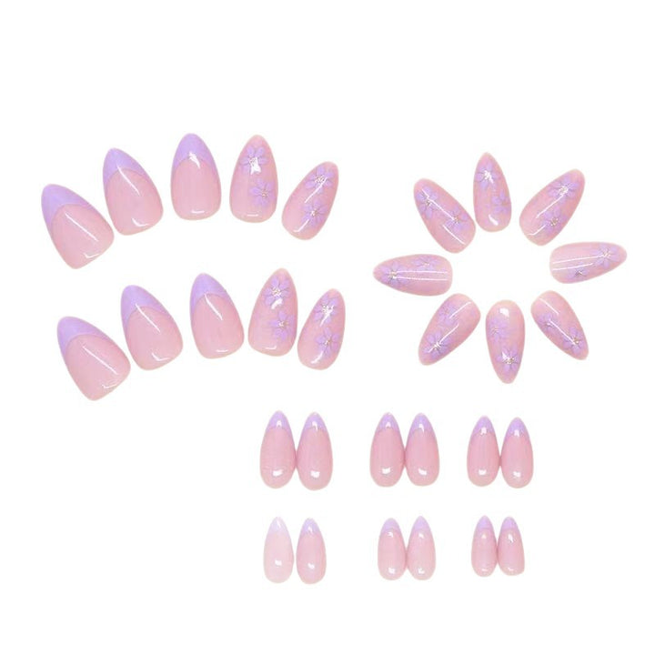 Creative artificial nails with floral accents Kalsten