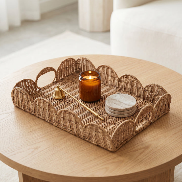 Elegant serving basket in wave pattern Kalsten