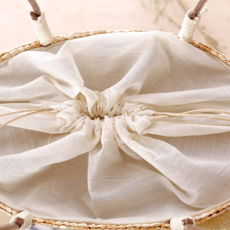 Beach bag with decorative flower detail embellishment Kalsten