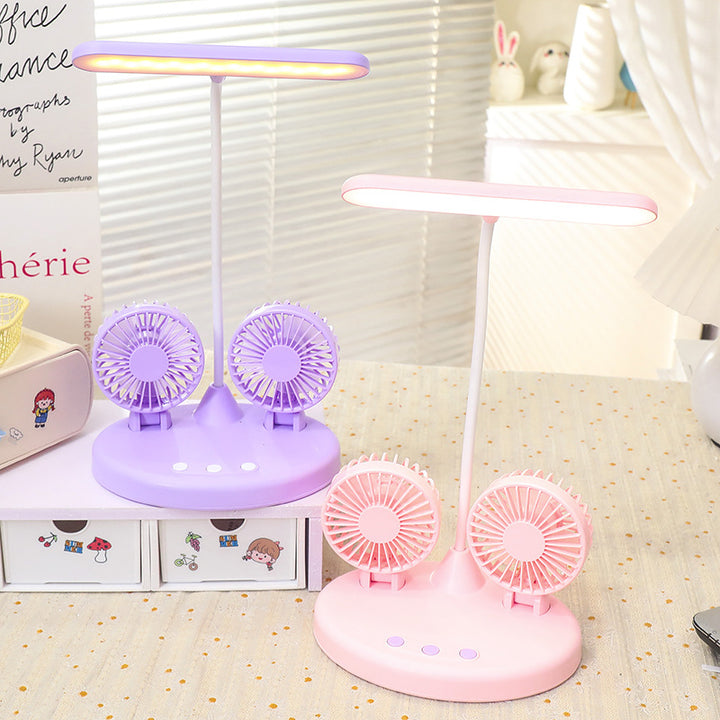 Women's Multifunctional Table Lamp with Integrated Fans Kalsten