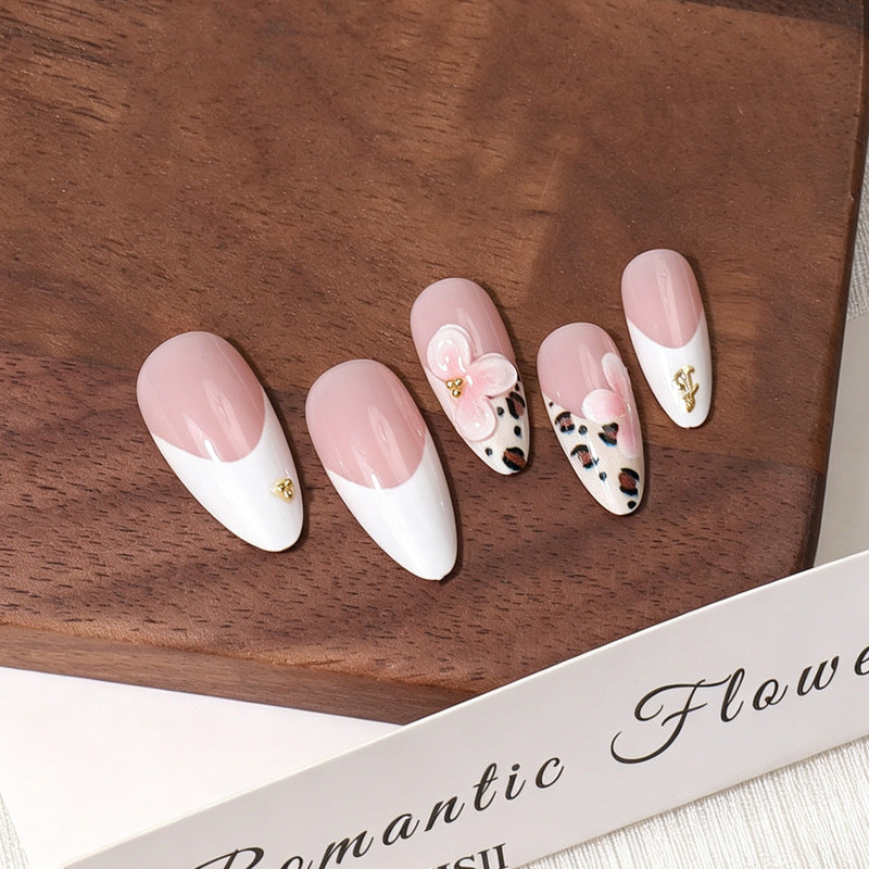 Elegant Floral Acrylic Press-On Nail Set Kalsten