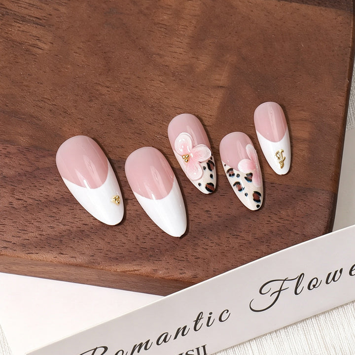 Elegant Floral Acrylic Press-On Nail Set Kalsten