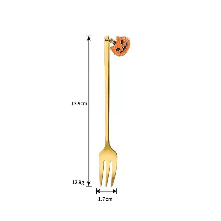 Long Bar Spoon Cocktail Stirring Spoon made of Stainless Steel with Halloween Ghost Design