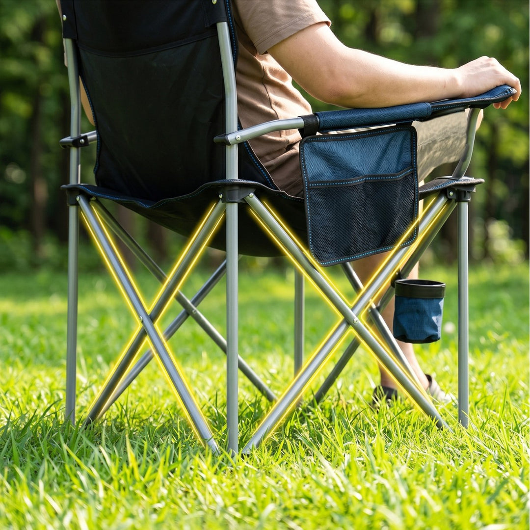 Ergonomic Outdoor Chair with Cup Holder Kalsten
