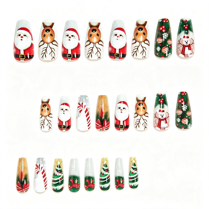 Festive Themed Acrylic Press-On Nail Art Set Kalsten
