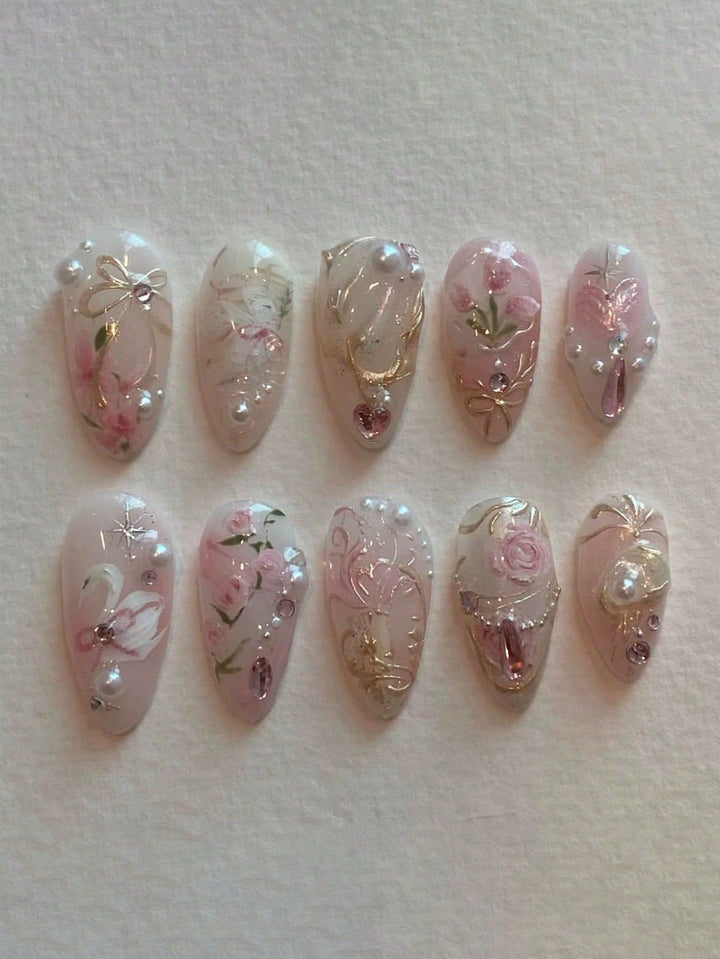 Artistic Press-On Nail Art Set Kalsten