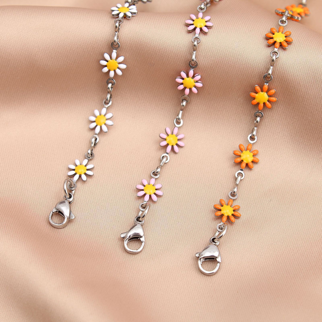 Floral Charm Chain Anklet Kalsten