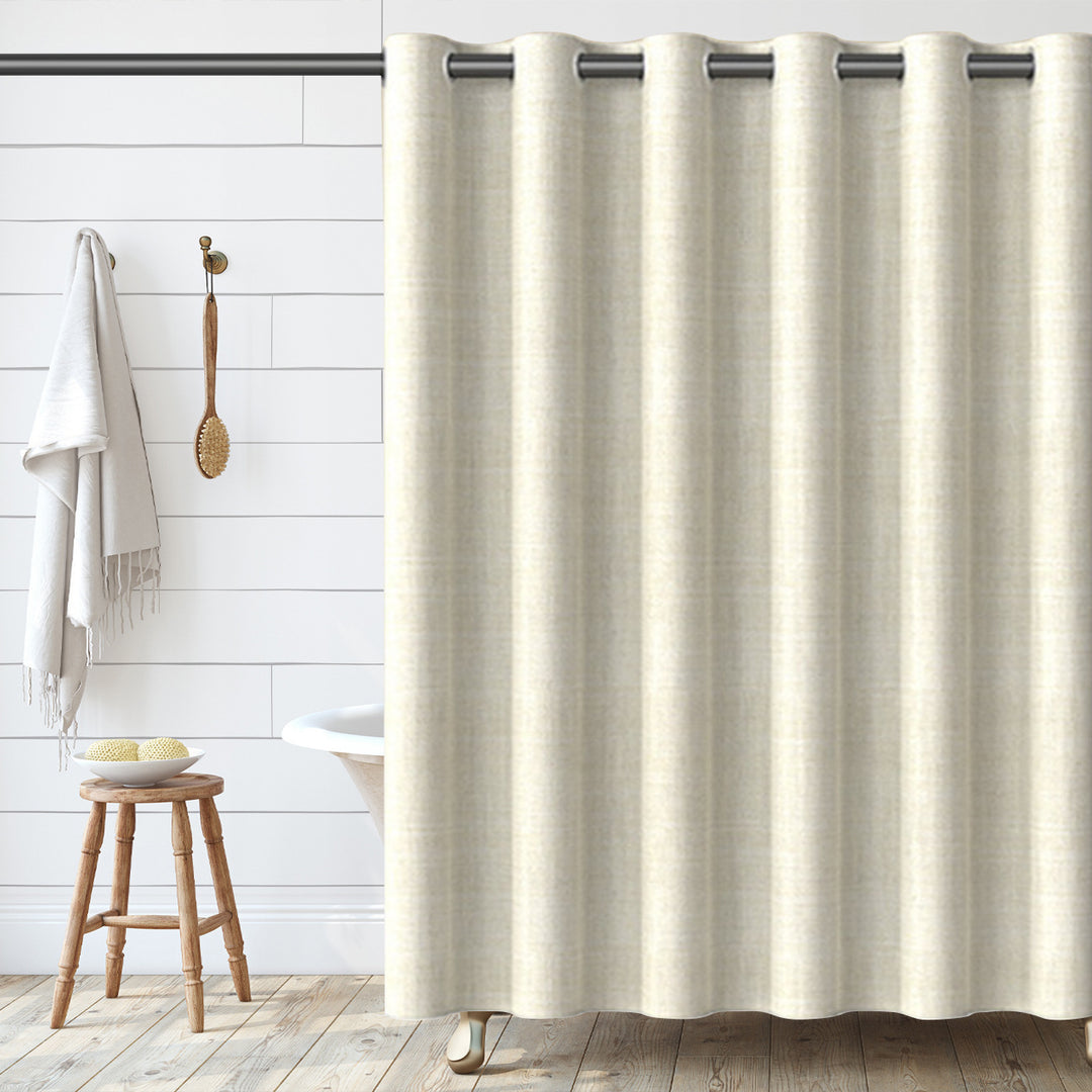 Textured Fabric Shower Curtain Kalsten 1784802089
