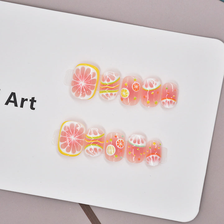 Glamorous Heart-Themed Press-On Nail Set Kalsten