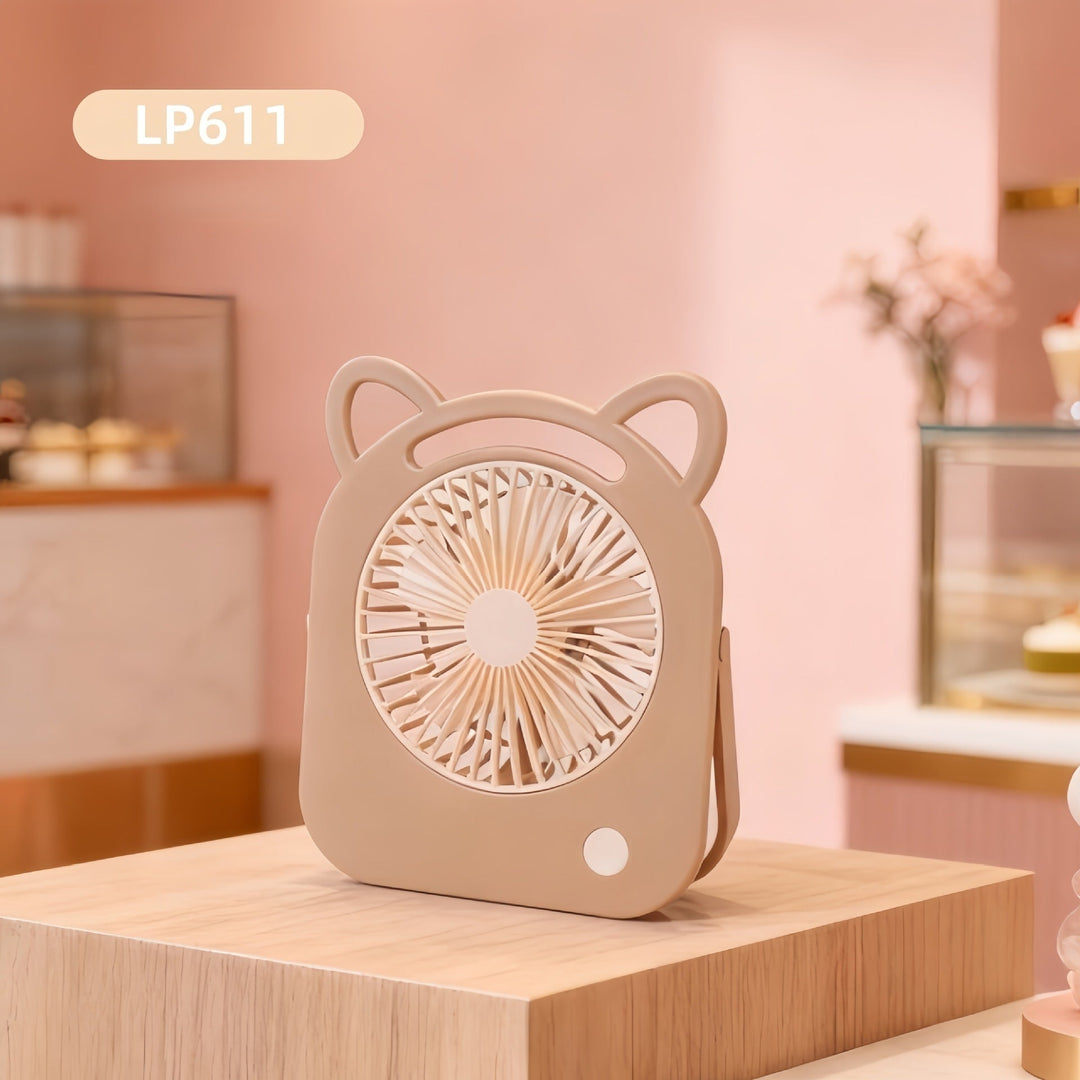 Ladies Portable Mini Table Fan with Cute Character Design Kalsten