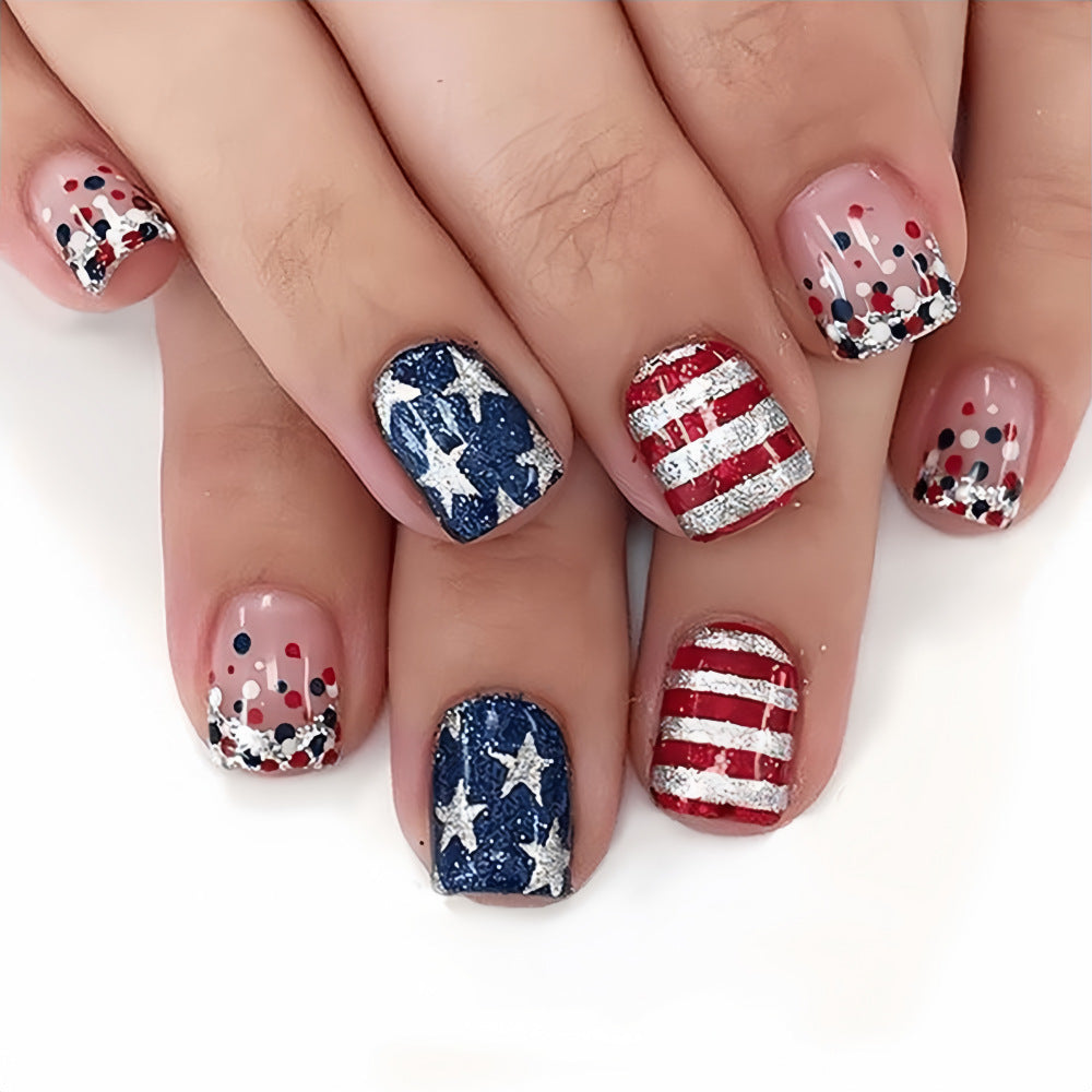 Artificial nails with patriotic motif Kalsten