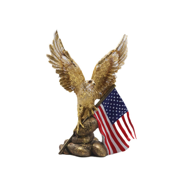 Elegant garden figure with eagle on tree trunk Kalsten