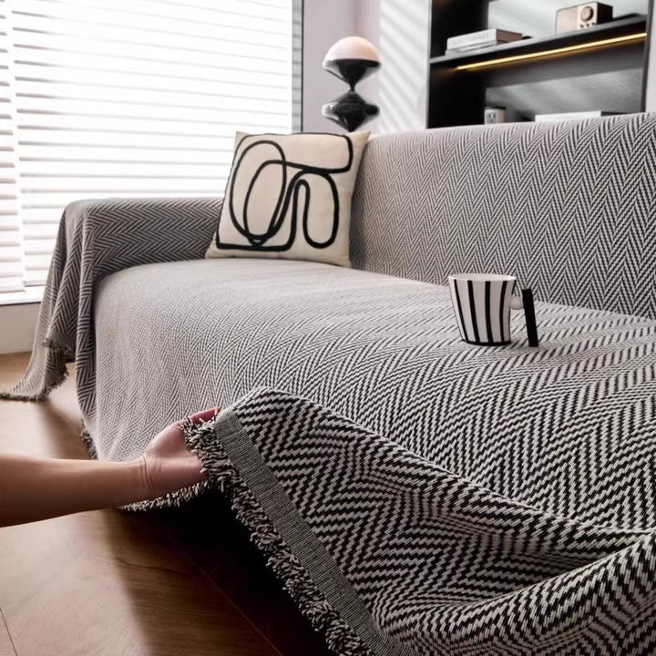 Herringbone Pattern Decorative Throw Blanket