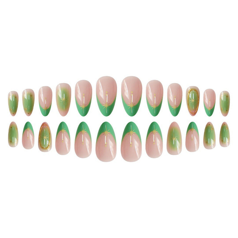 Artistic Press-On Nail Set with Star Accents Kalsten