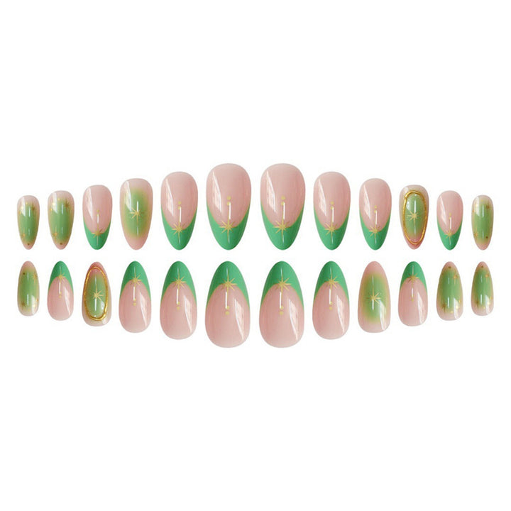 Artistic Press-On Nail Set with Star Accents Kalsten